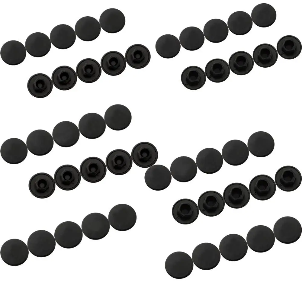 50 Pack M5 + M6 Screw Caps Covers Hexagon Hole Anti-Dust Protection Nylon Nut Locknut Stopper for Hexagon Allen Socket Cap Screws  Mountain  Road  Cycling