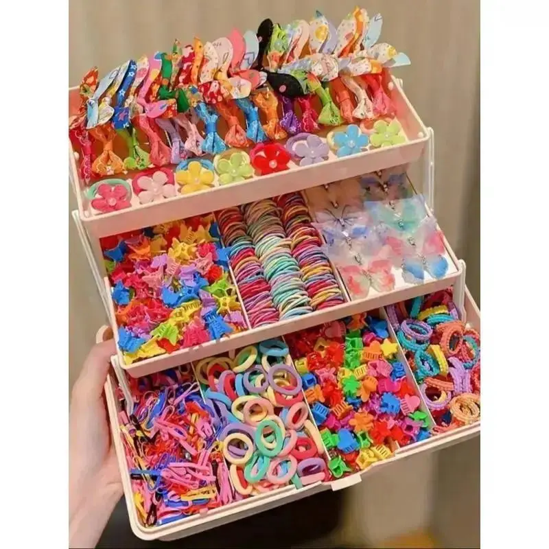 2026 555 Pcs Colorful Butterfly Hair Accessory Set, Dopamine Floral Hair Ties And Non Slip Aesthetic Hair Claw Barrettes, Sweet Styling Decor For Women And Girls Daily Casual Outfits, Party Hairstyles Summerwins