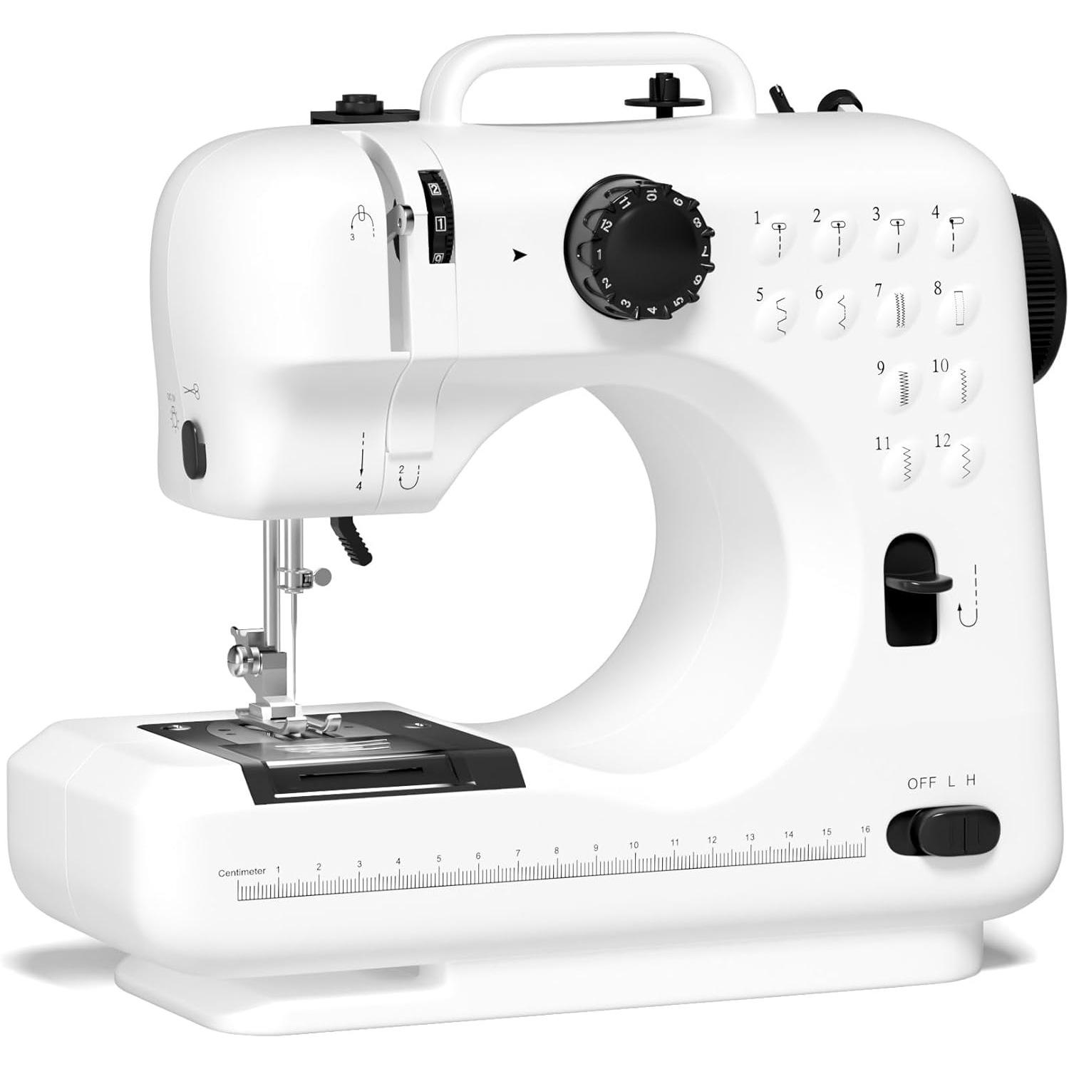 Mini Portable Household Sewing Machine Lockstitch Buttonhole 505 Semi Automatic Multifunctional Desktop