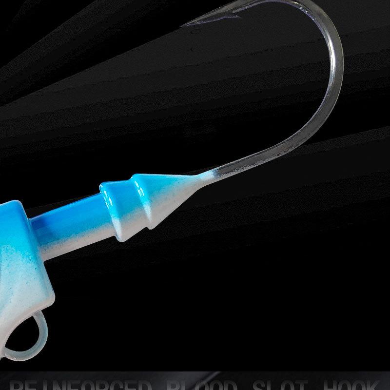 Fishing hook with simulated fish head, heavy-duty lead head hook, UV fish head lead head hook lure, Zhou Shan Hai Ya bionic bait