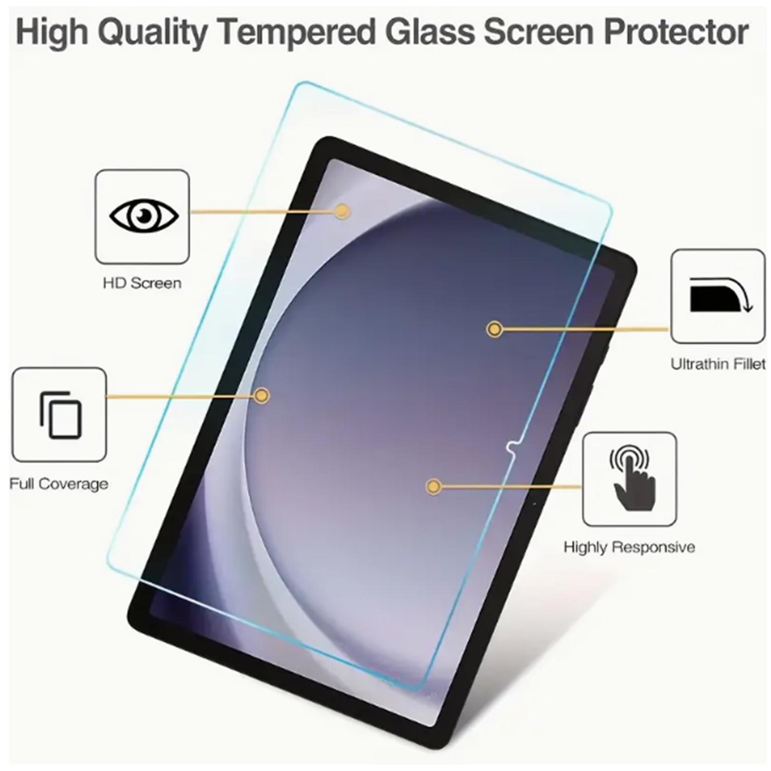 3 Pack Advanced Tempered Glass Screen Protector for Samsung Galaxy Tab A9/a9 Plus 8.7/11 Inch, HD Clear Film Compatible with Sm-X110/x115/x210/x216/x218