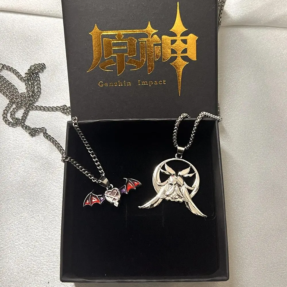 Genshin Impact Columbina Durin Cosplay DIY Pendant Anime Dragon Wings Heart Chain Kawii Cartoon Rabbit Hip Hop Gifts Party Props