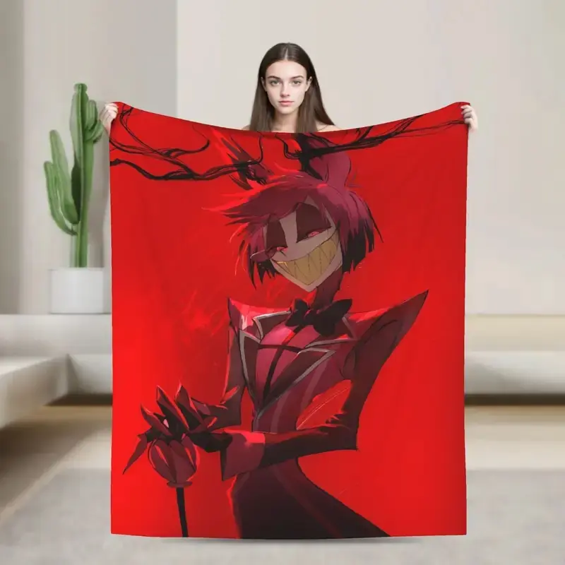 Vox Alastor Hazbin Hotels Plush Blanket Girls Boys  Flannel Bedding Throws For Home Decor Soft Warm Quality Bedspread