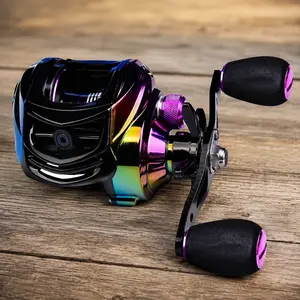 Ultra-Light Carbon Fiber Fishing Reel with Dual Braking System, 7.2:1 Gear Ratio, 22LB Drag, Iridescent Stainless Steel 9+1 Bearings, Saltwater Freshwater Compatible, Left/Right Hand Retrieve, Tangle-Free Long Cast Design for Powerful Distance.