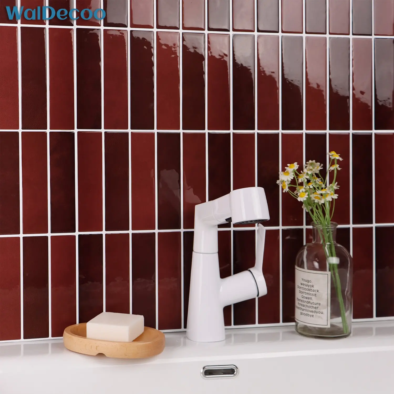 10 Sheets Strong Adhesive Wall Sticker 3D Self-Adhesive Tiles Peel and Stick Wallpaper Bathroom Multi-colors Marble Backsplash Wallpaper Bedroom Wall Decor, Waterproof Moistureproof Removable Wallpaper for Home Decoration, Peel And Stick Wallpaper Designs