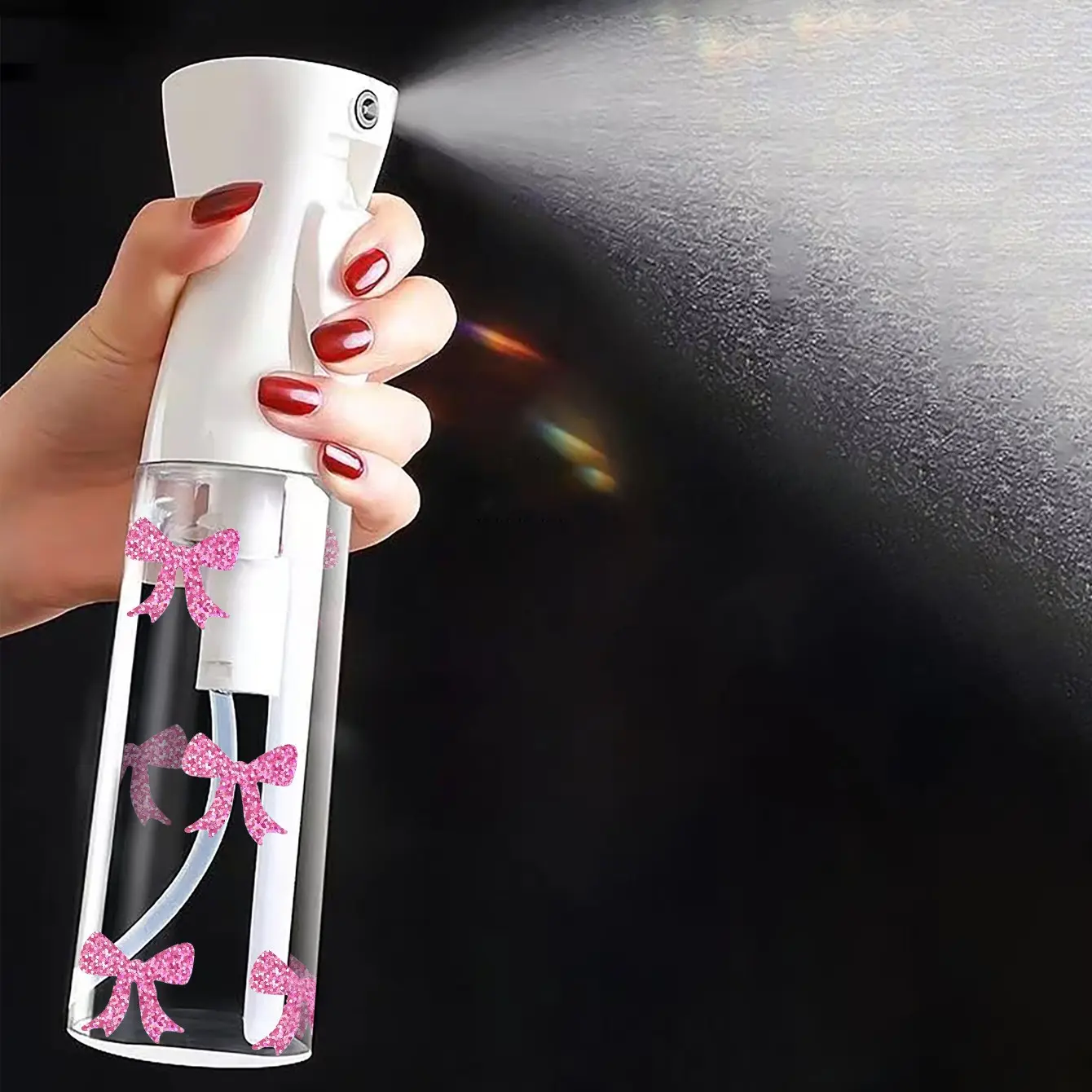 1pc hair spray bottle 200/300ml high-pressure continuous white superfine spray bottle, hair tools, Hairspray, suitable for home areas, beauty salons, hair salons and other places, hair products and accessories
