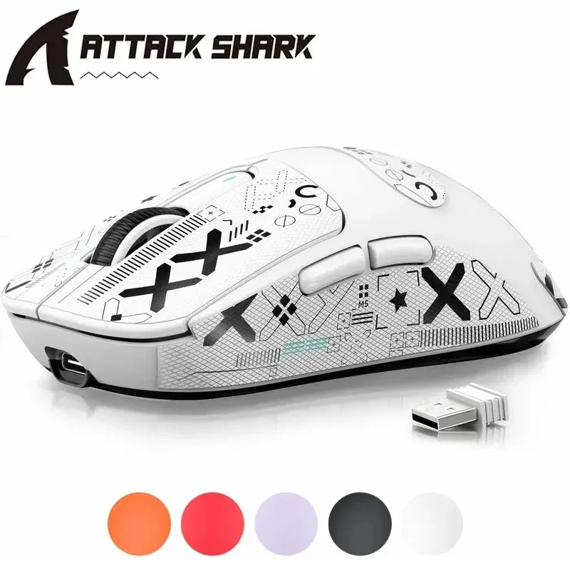 Attack Shark X3 Lightweight Wireless Gaming Mouse, Paw3395 Sensor, Three-Mode Connection, Long Battery Life, Macro Programming, PC Esports