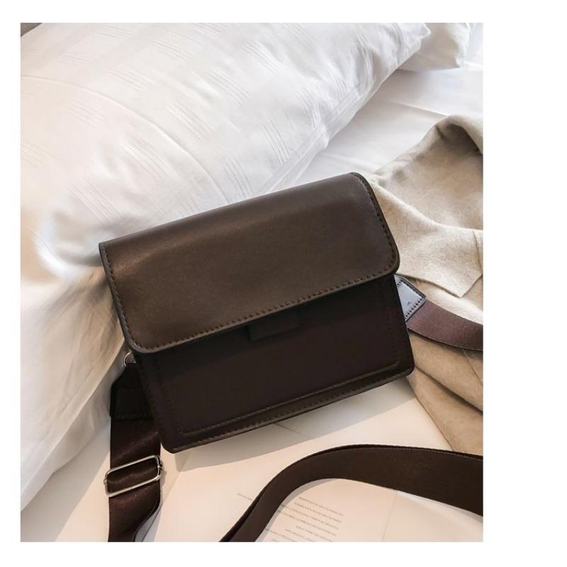 Small Bag For Women Ins Versatile Wide Shoulder Strap Square Retro One Crossbody