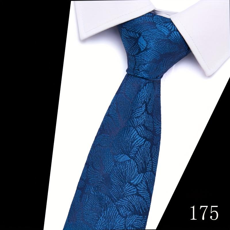 Classic 5-Piece Woven Necktie Set for Male Adults, Patterned Formal Fashion Accessories with Cufflinks and Tie Clip