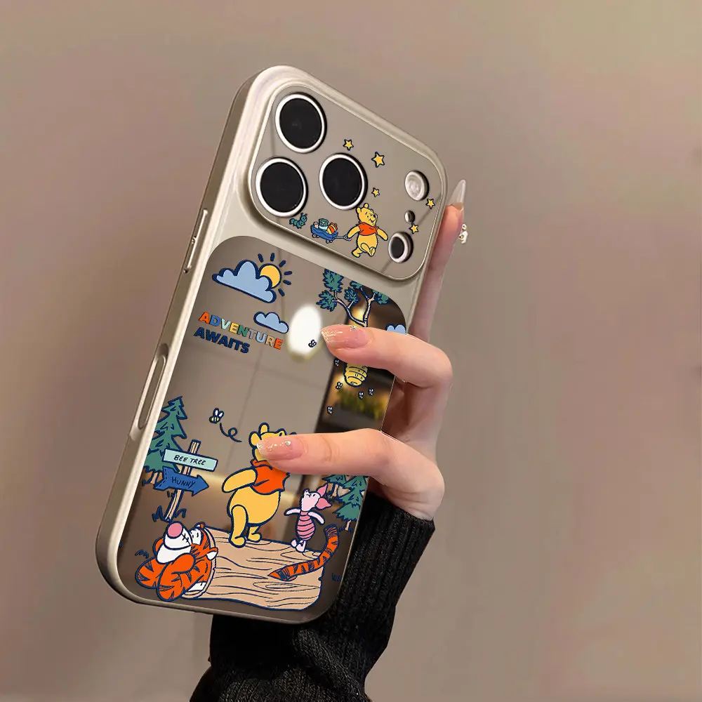 Sunshine Winnie Mirror Protective Phone Case for iPhone 17, 16, 14, 15 Pro