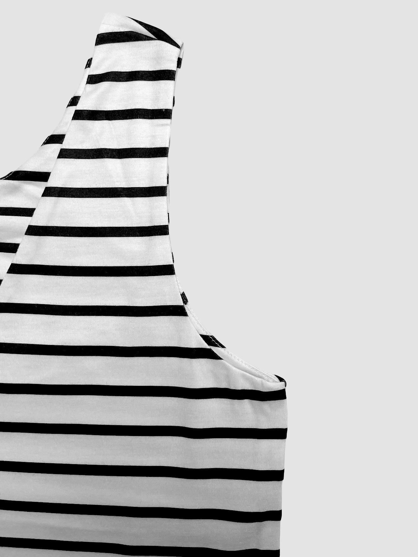 Women's Striped Sleeveless Loose Fit Jumpsuit, Casual Spring & Fall Fashion, Comfortable One-Piece for Daily Wear