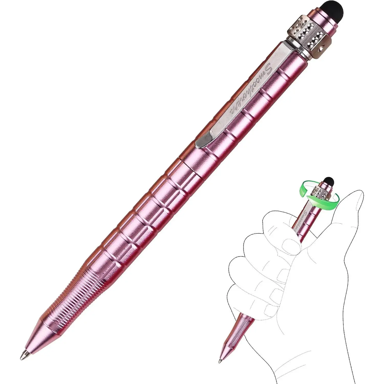 Fidget Spinner Pen, | Fidget Design with Refillable Writing Function, Pocket Clip, and Smooth Action for Office Notes and Everyday Carry.
