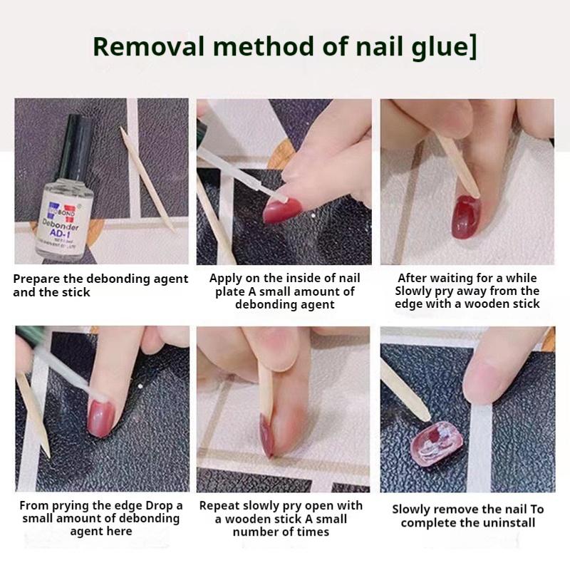 Personalized Press-On Nails Versatile Detachable Reusable Acrylic False Nails with Nail Art Patches Plastic Fake Fingers for Easy Nail Changes