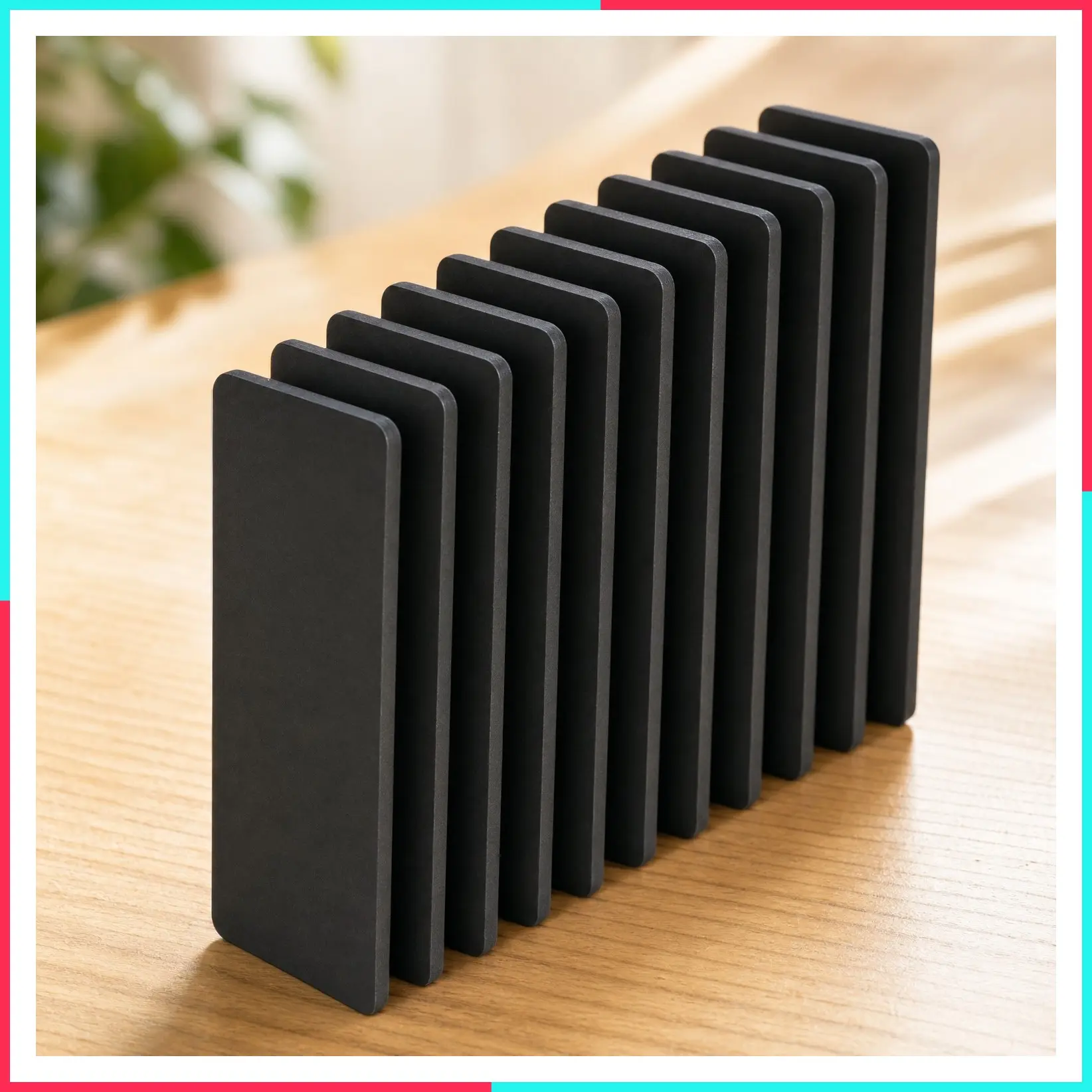 Magnetic Tape with Strong Adhesive Backing, 1 x 3 Inch, 12 PCS Flexible Self-Adhesive Magnet Strips for DIY Crafts, Art Projects, Photos and Pictures