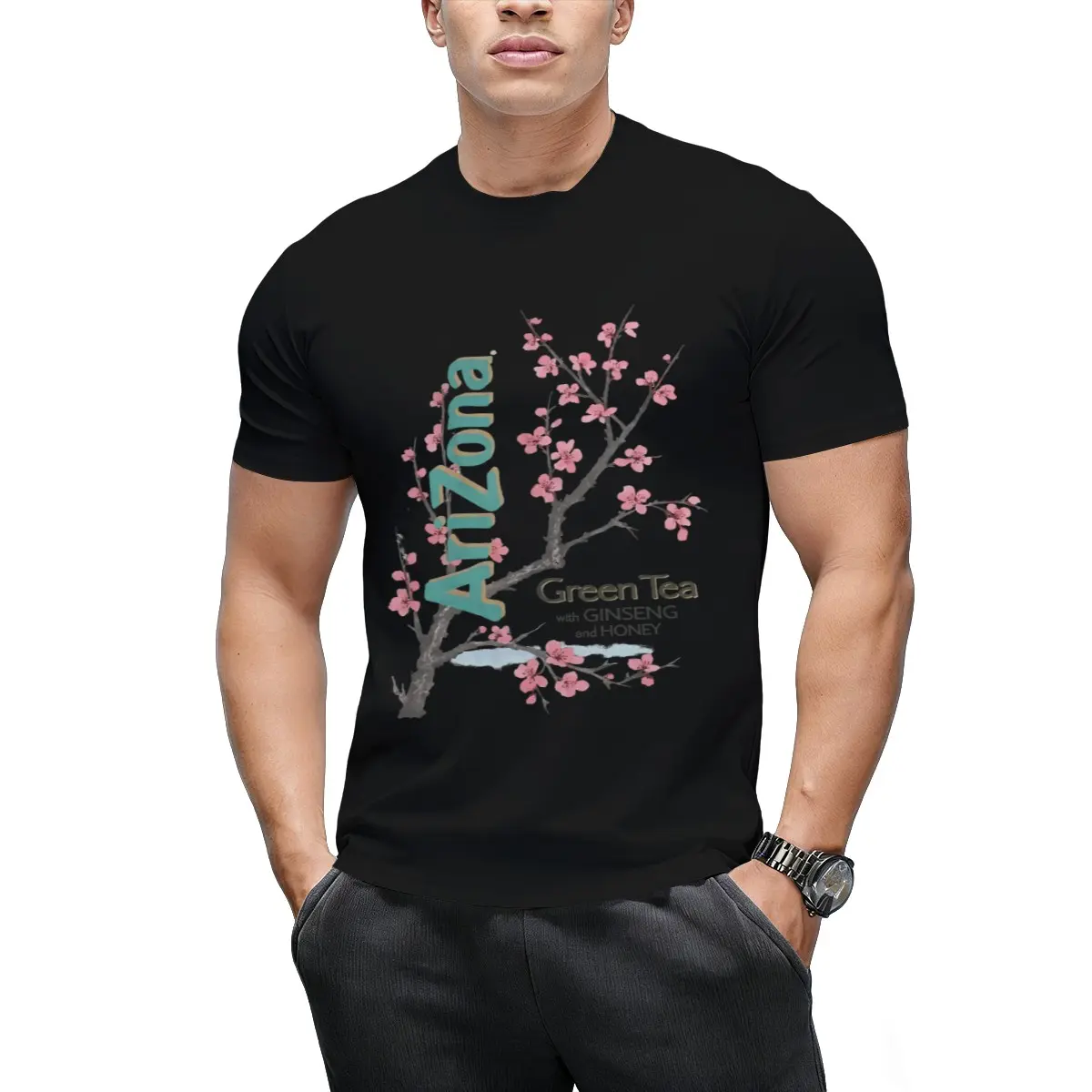 The Vintage Arizona Green Tea Cherry Blossom Shirt, Gift For Woman, Gift For Men, Womenswear Top Underwear Streetwear, Trending Shirt