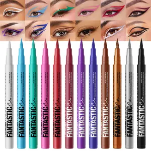 12-Color Waterproof Eyeliner Set, Fast-Drying Smudge-Proof Liquid Eyeliner, Smooth Application, Perfect Makeup for Daily Use, Parties, Halloween, Music Festivals