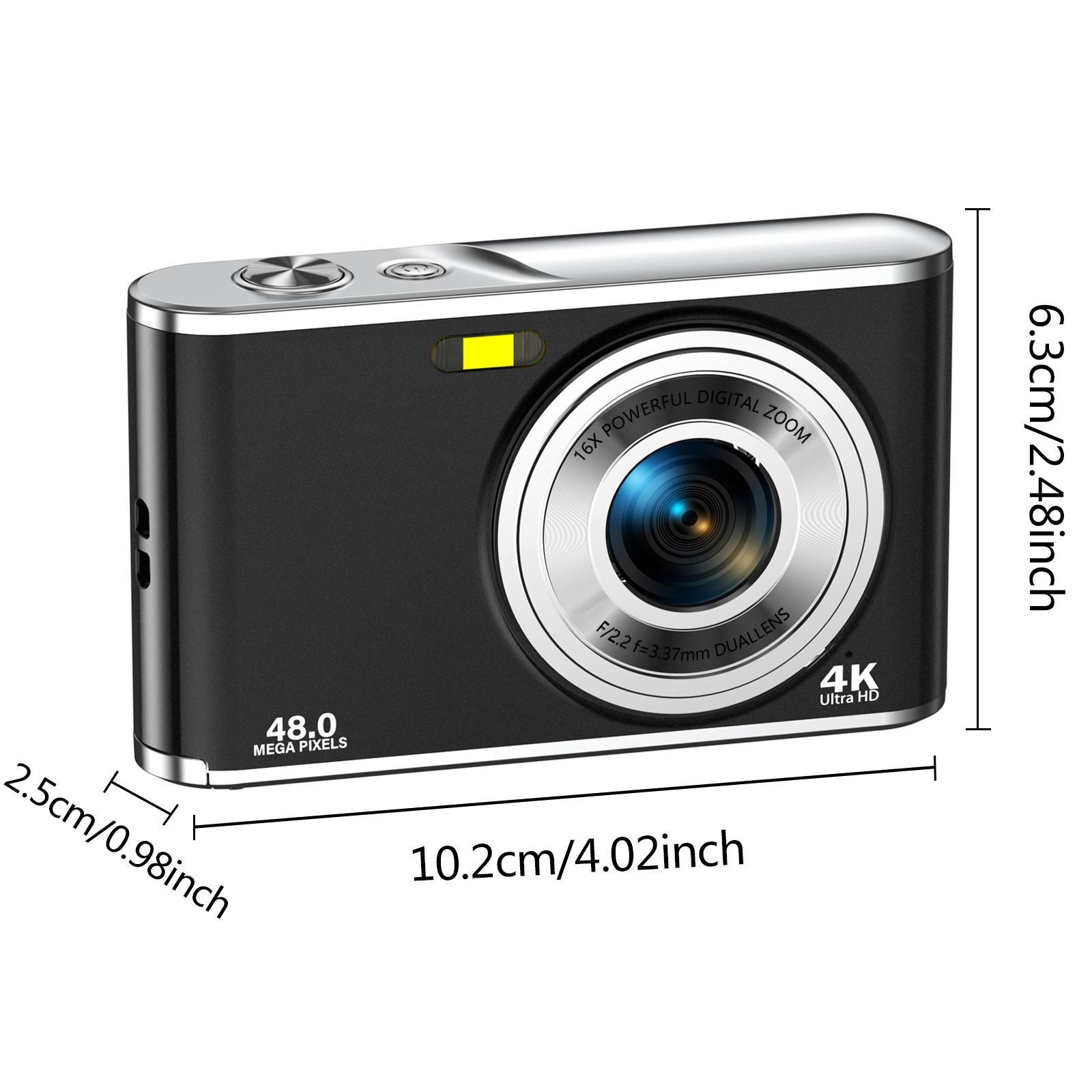 48MP Digital Camera, 4K Video Recording Digital Camera, Front & Back Shooting Digital Camera with 32G Memory Card, Beginner Entry-level Camera