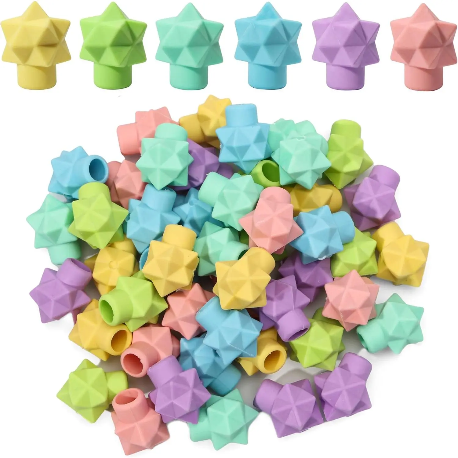- cil Top Erasers, 48 Pack, Latex-Free | No-Smudge Cap cil Erasers for  Erasing, , Teachers, Studying Supplies
