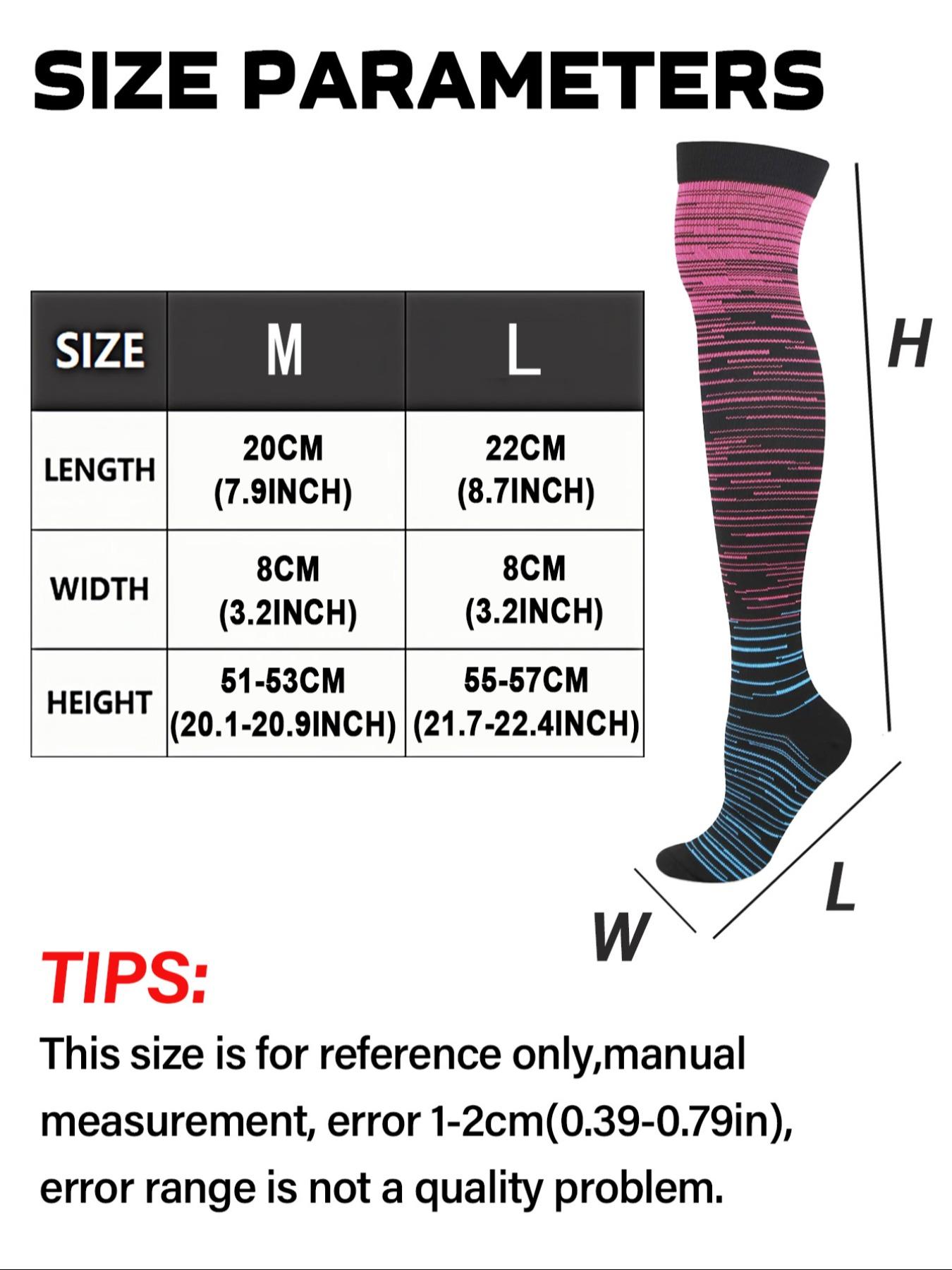 3 Pairs Knee Thigh High Compression Stockings Over the Knee for Women Men Long Socks 15 - 20 mmhg Circulation Socks Blood Flow Issues Running Pregnancy Sport Gym Medias para la Mujer Medical