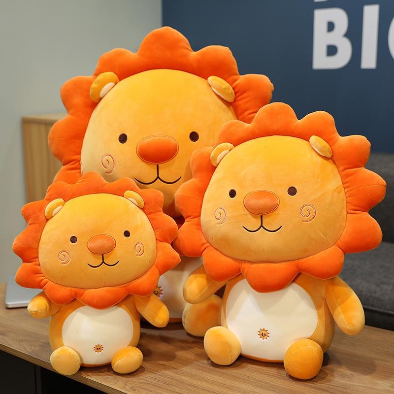 1pc 35/50cm Lovely Smile Lion Plush Toys Cartoon Sunshine Lion King Pillow Stuffed Soft Animal Cushion for Children Girls Gifts
