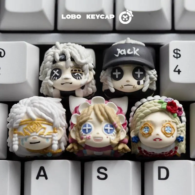 LOBO KEYCAP Identity V Prisoner Resin Artisan Keycap Personalized Anime Character Custom Keycap For Mechanical Keyboard Gamers