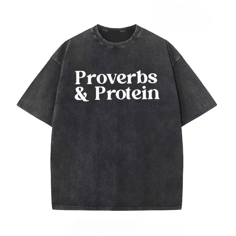 Workout Graphic T-Shirt by MAPTEES – Motivational Proverbs & Protein Gym Wear Gym Print Fitness Athletic Streetwear