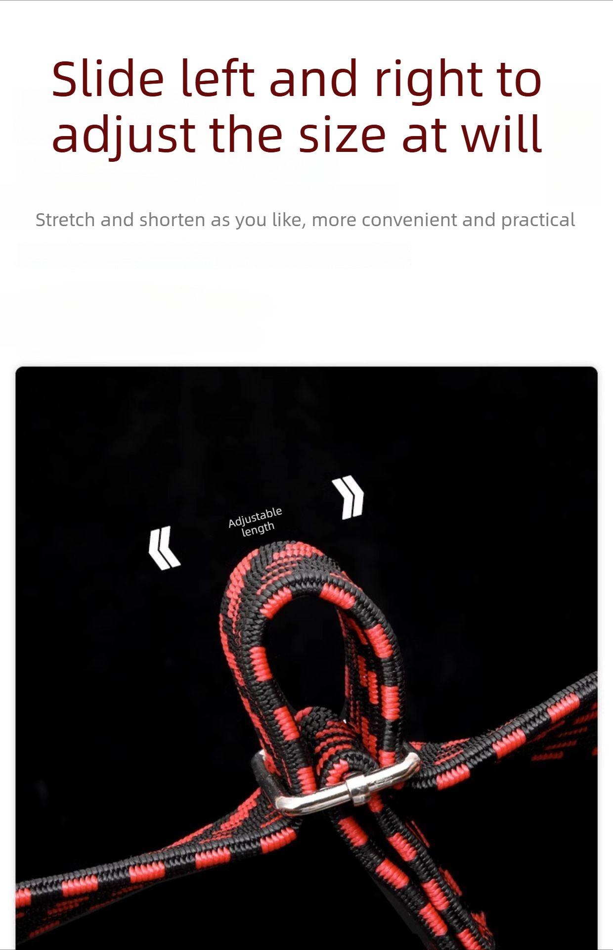 3-meter  adjustable tie-down rope, 10.24 × 2.76 × 1.57 in Motorcycle and electric vehicle handlebar straps, thickened and wide, elastic luggage straps and ropes, multi-functional high elasticity