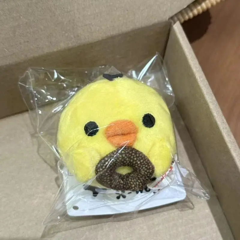 Rilakkuma Donut Series Plush Toy – Cute Korilakkuma Kiiroitori Chairoikoguma Plushie, Kawaii Palm-size Anime Stuffed Doll Gift