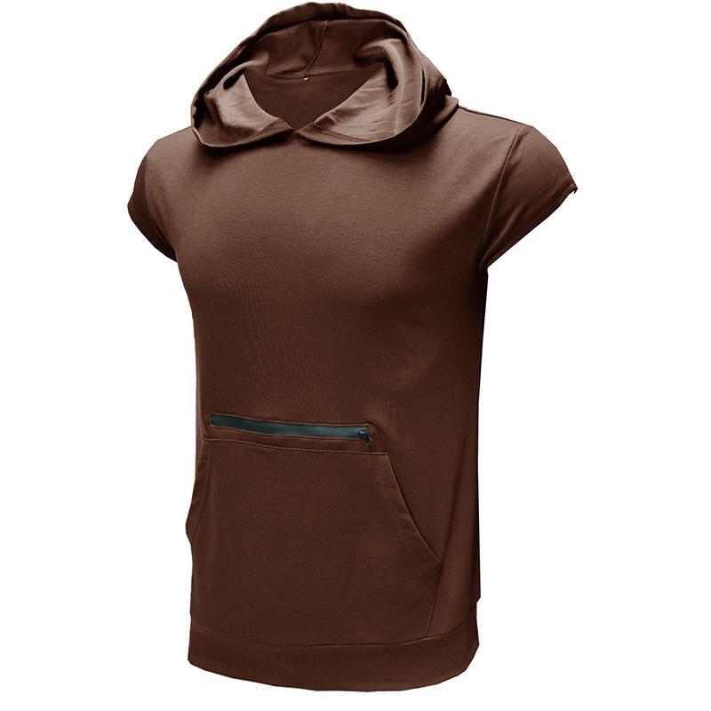 Men's Summer Sleeveless Hooded Vest Athletic, Fitness, & Outdoor Gilet |     American-Style Zip-Up Sweatshirt Vest