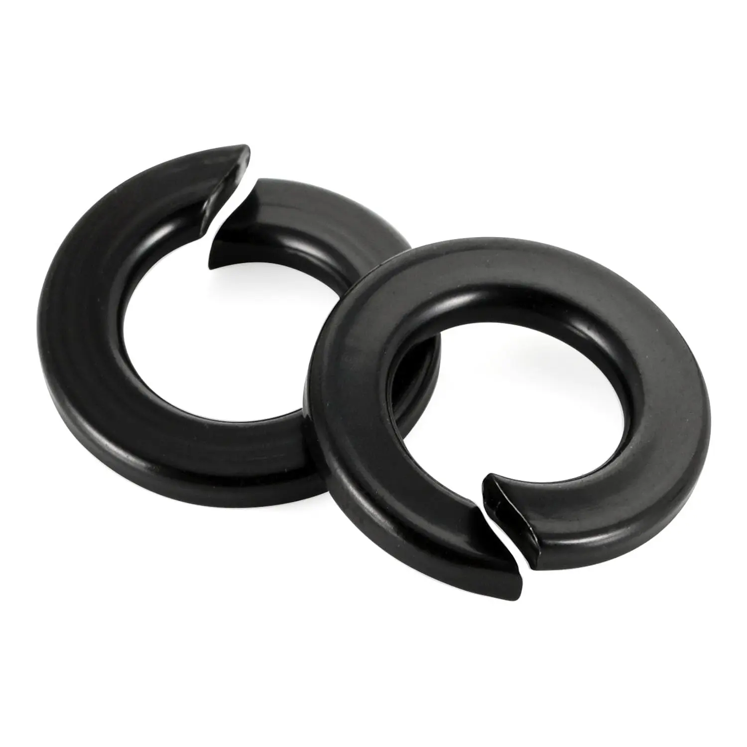 M6 Black Split Spring Lock Washers, 304 Stainless Steel, 50 count