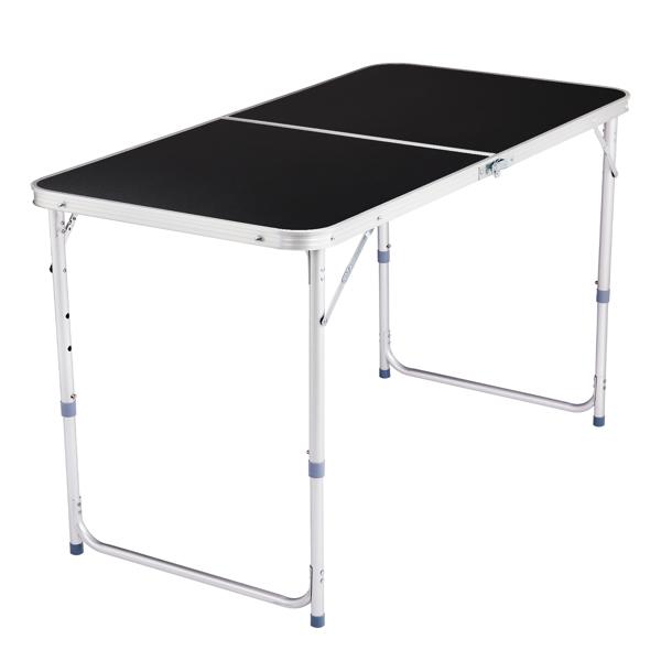 4Ft Portable Multipurpose Folding Table black