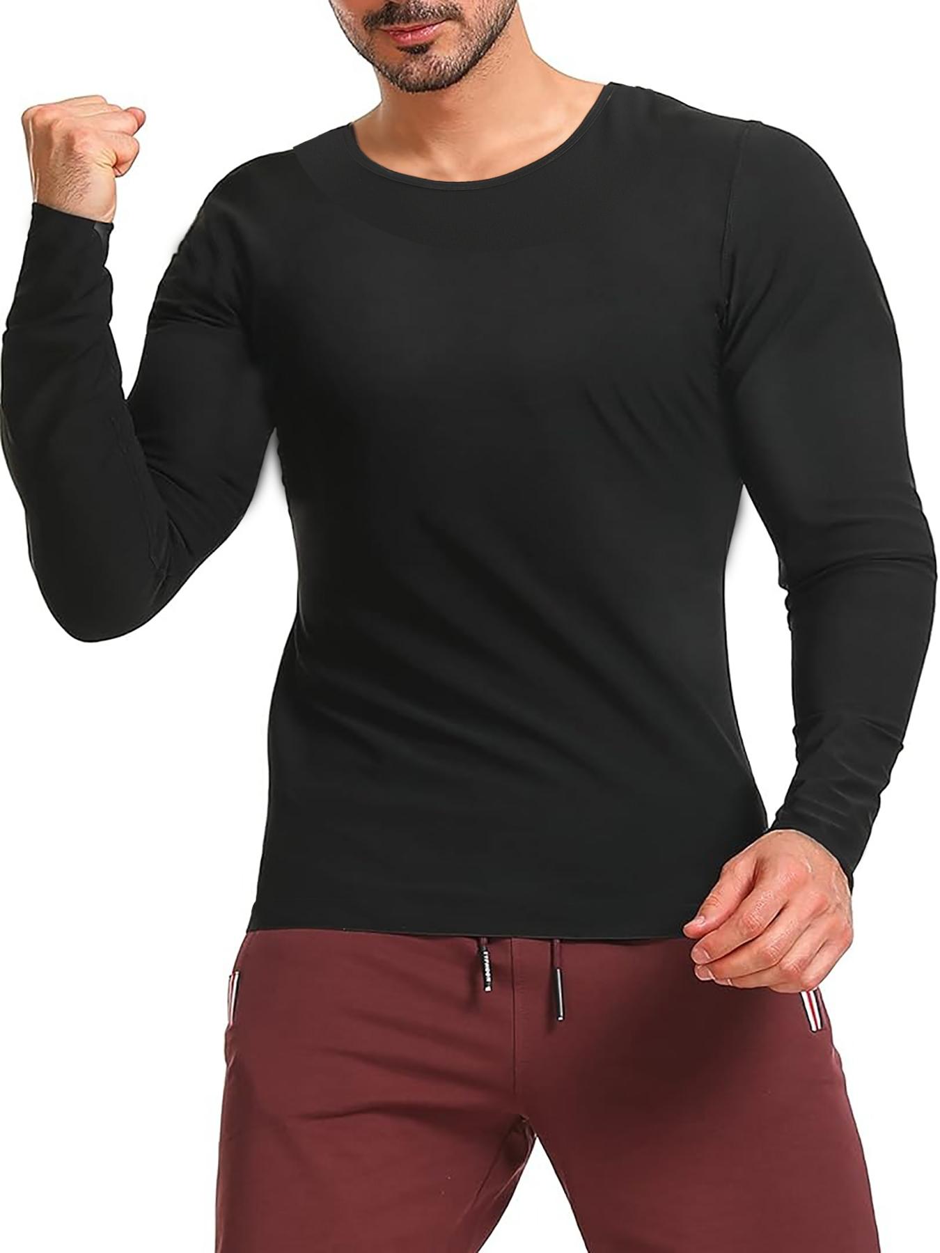 Men's Sauna Suit, Anti-Rip Sweat Suits for Gym & Boxing Workouts, Slim-Fit Casual Style, All-Season Training Gear, Sports Sauna Top