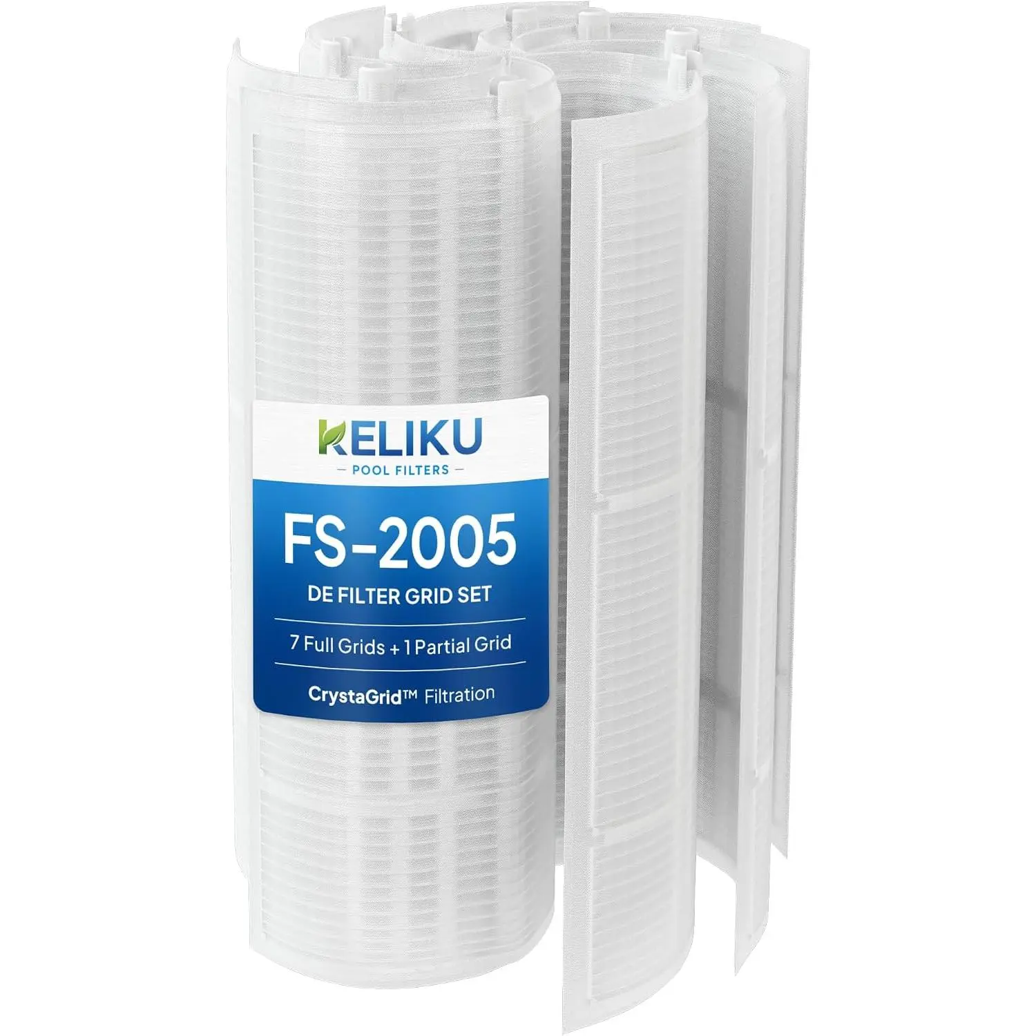 FS-2005 DE Pool Filter Grid Set - 60 Sq.Ft, 30" High, 7 Full + 1 Partial Grids, Replacements for Pentair FNS Plus 60, Jandy DEL/DEV60, Hayward DE6020/DE6000, Pleatco PFS3060 & Filbur FC-9550