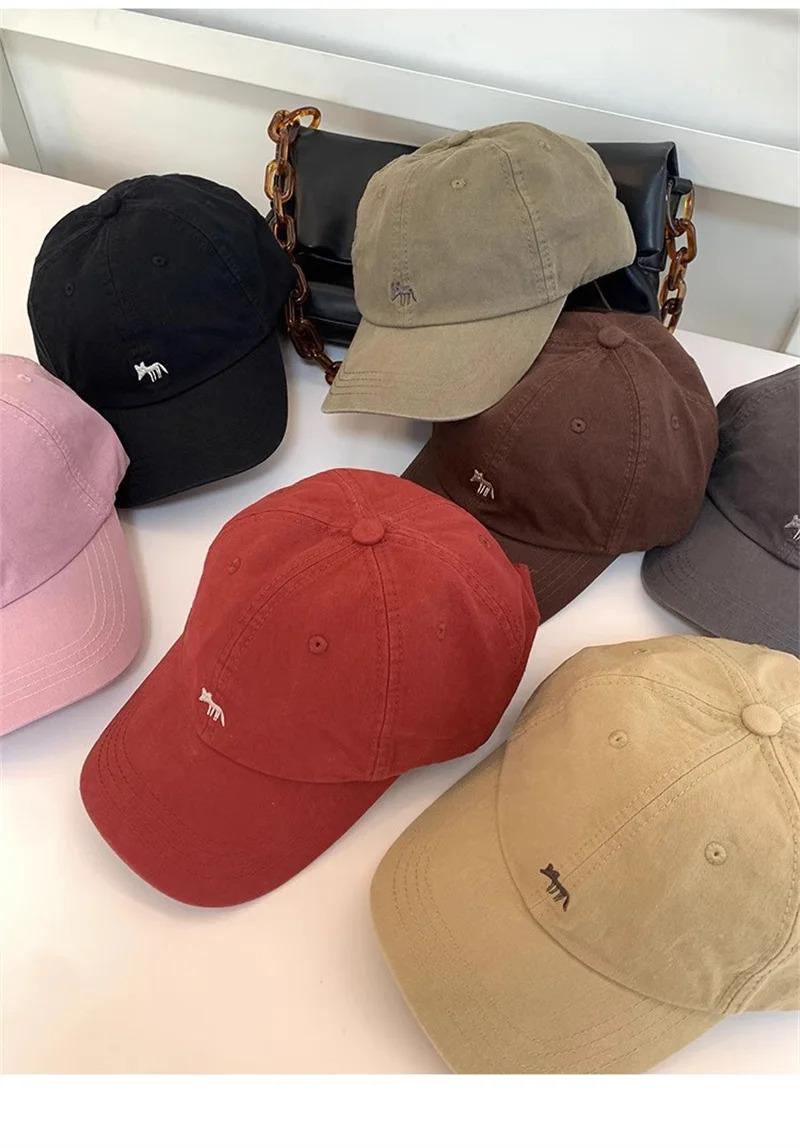 Fashion Cartoon Fox Embroidery Baseball Caps Men Women Snapback Hip Hop Hat Summer Breathable Sun Gorras Unisex Streetwear Bone