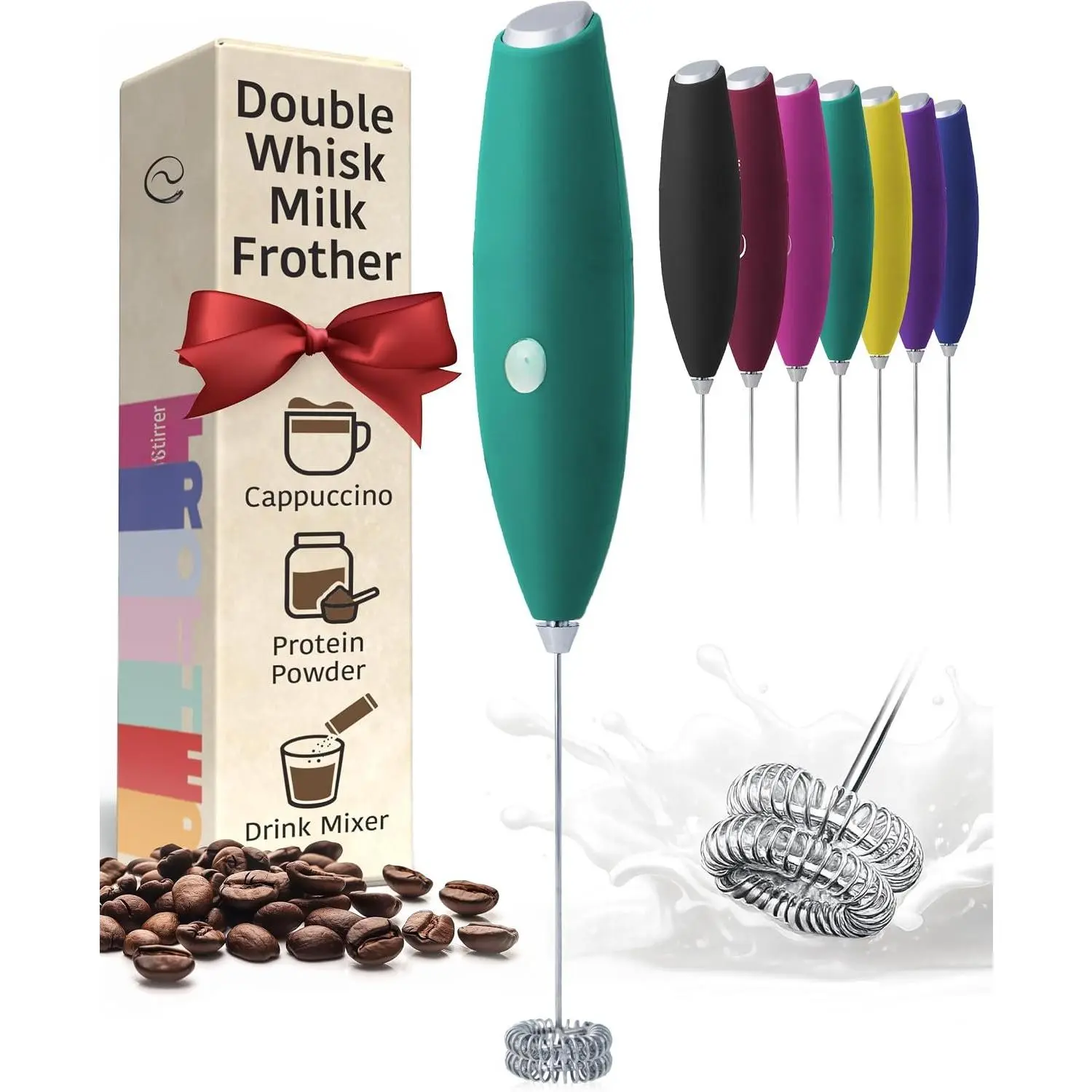 Milk Frother Wand - Easy to Use Handheld Electric Stirrer for  Drinks, Durable &  Coffee Whisk &  Mixer Wand, Hand Frother, Coffee Stirrers Electric ()