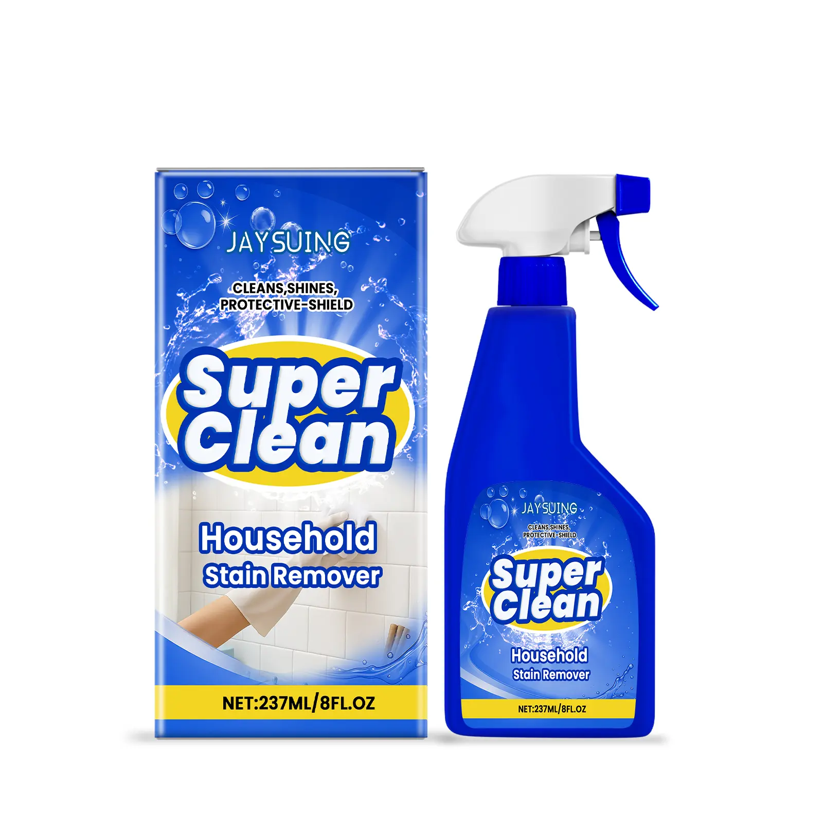 Jaysuing Household Stain Remover Cleaner for Tile Floors and Kitchens, Multi-Purpose Household Cleaning and Stain Removal Agent