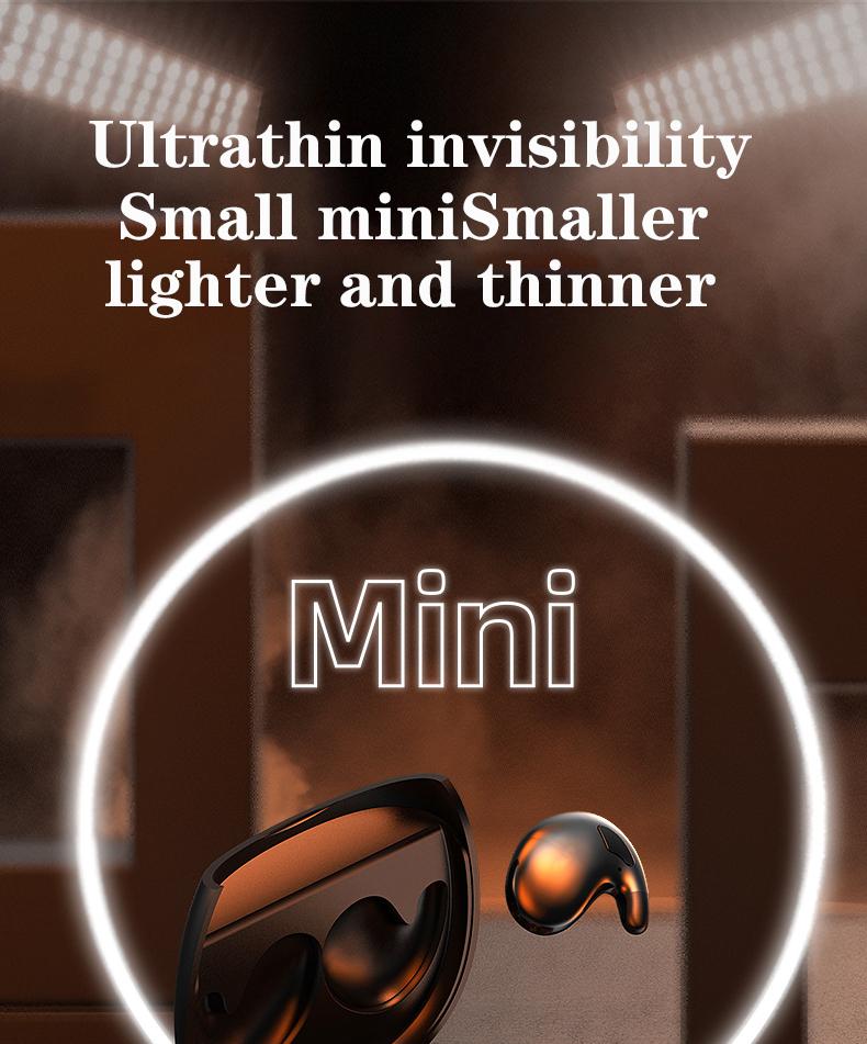 X55 Wireless Earbuds Invisible Sleep Headphones Noise Cancelling Low Latency Gaming Waterproof  Wide Compatibility in-ear esrbuds audio earphone bluetooth-compatible wireless earphone mini sport music video Retractable Dual USB-C Car Charger