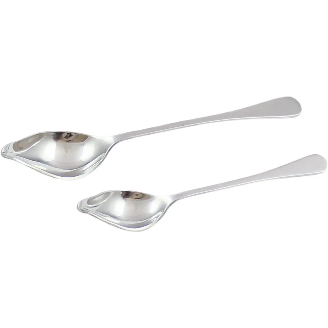 2 Stainless Steel Saucier Drizzle Spoons with Tapered Spout