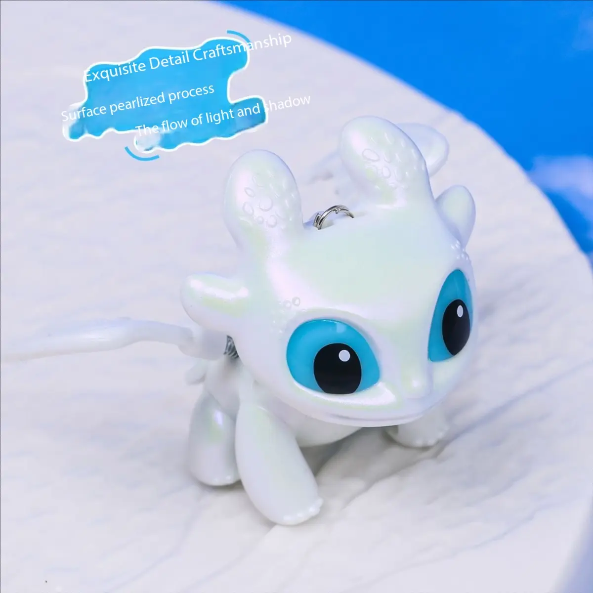 Cute Cartoon Glowing Toothless Boy with Wings Car Ornament, Dashboard Decor, Creative Hanging Accessory for Backpacks and Hats