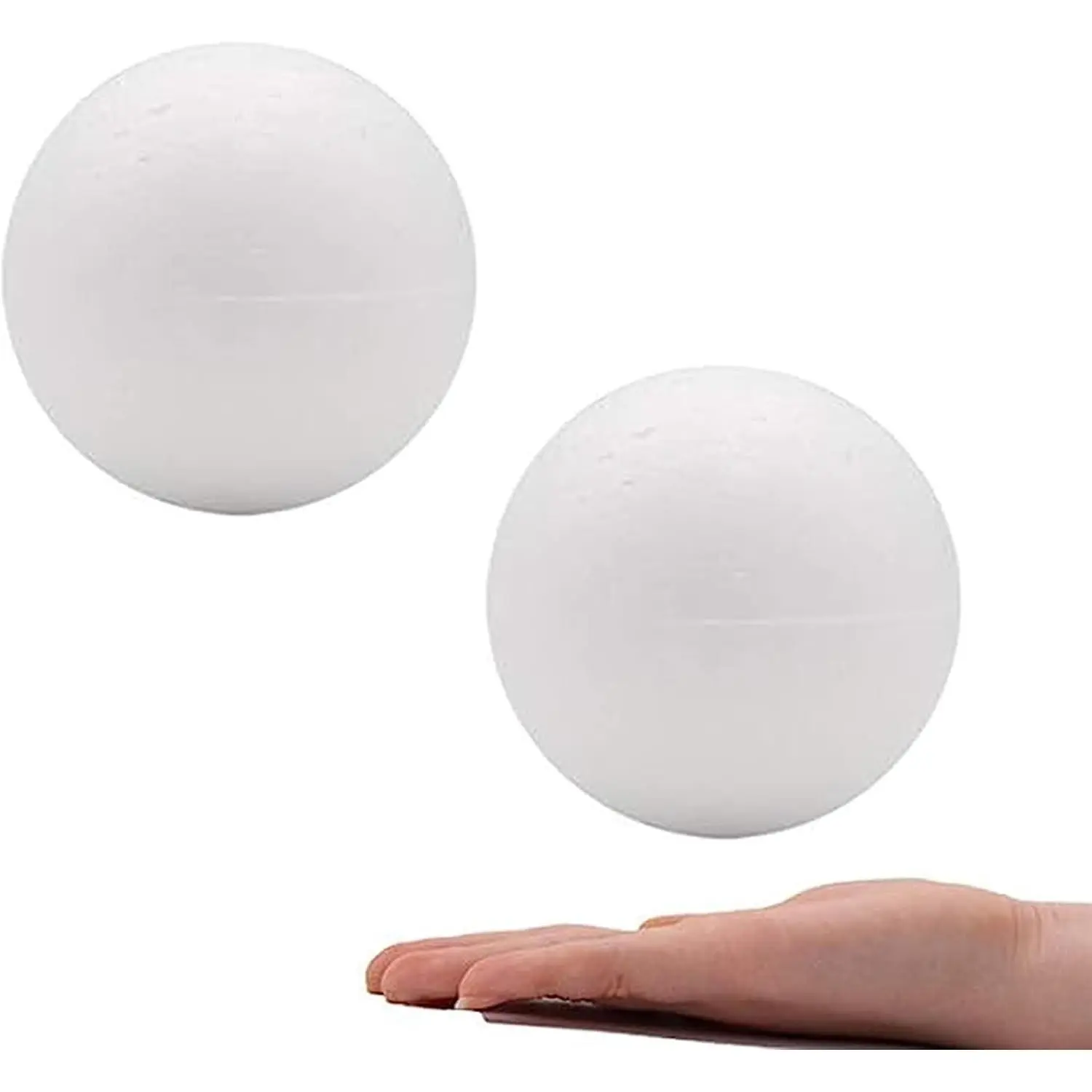 4 Inch 2 Pack White Round Polystyrene Foam Balls for Crafts Art Household DIY School Projects Party Ornaments Decoration