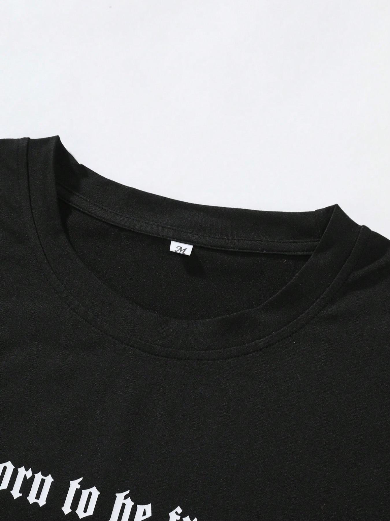 Men's Vintage Graphic Drop Shoulder Streetwear T-Shirts, Bold Graphic Tee, Fashion Casual Loose Short Sleeve T-Shirts for Daily Holiday Outdoor Wear, Men Clothes for Summer Top