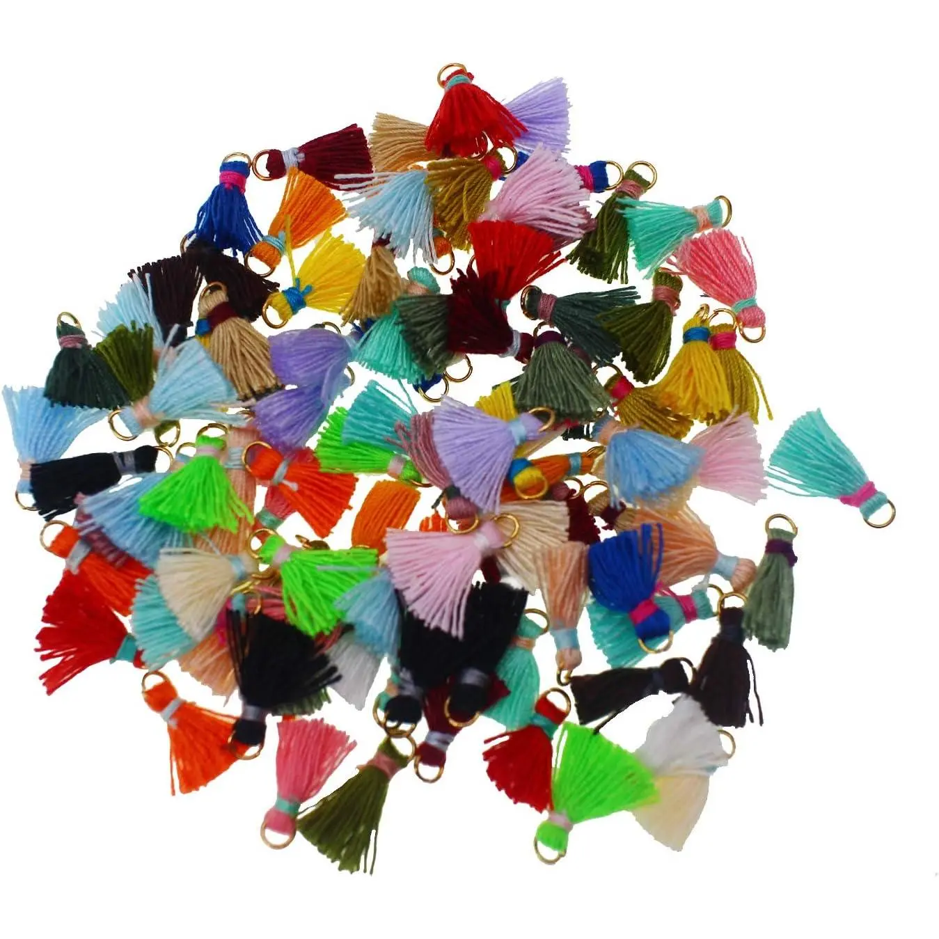 100 count  Mini  Tassels  for  Crafts | The small tassels features a soft boho style— for earrings, bracelets,necklaces,scrapbooking and DIY craft projects