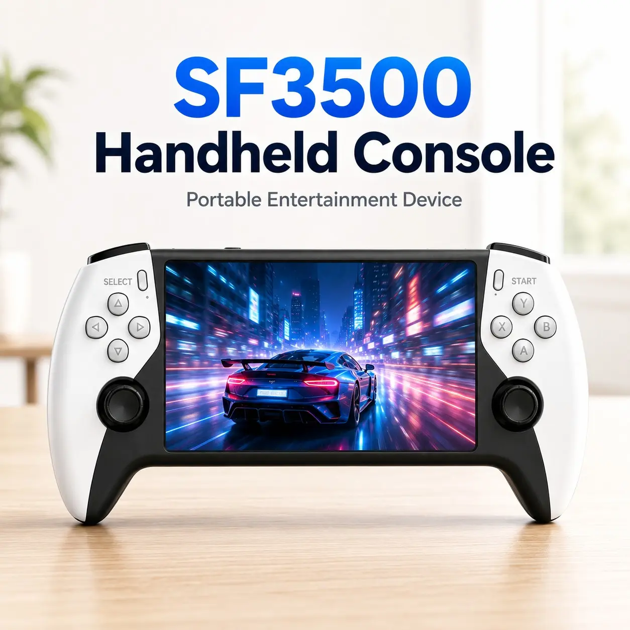 Sf3500 Portable Handheld Game Console, 5-Inch IPS Color Screen, Retro Gaming, Rechargeable, HDMI TV Connection, Ideal Gift for Students and Adults