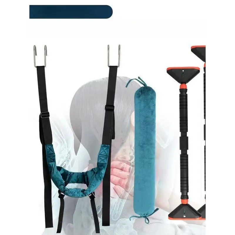 Cervical traction strap, suspension strap, single bar suspension traction strap, cervical head neck support and stretcher..