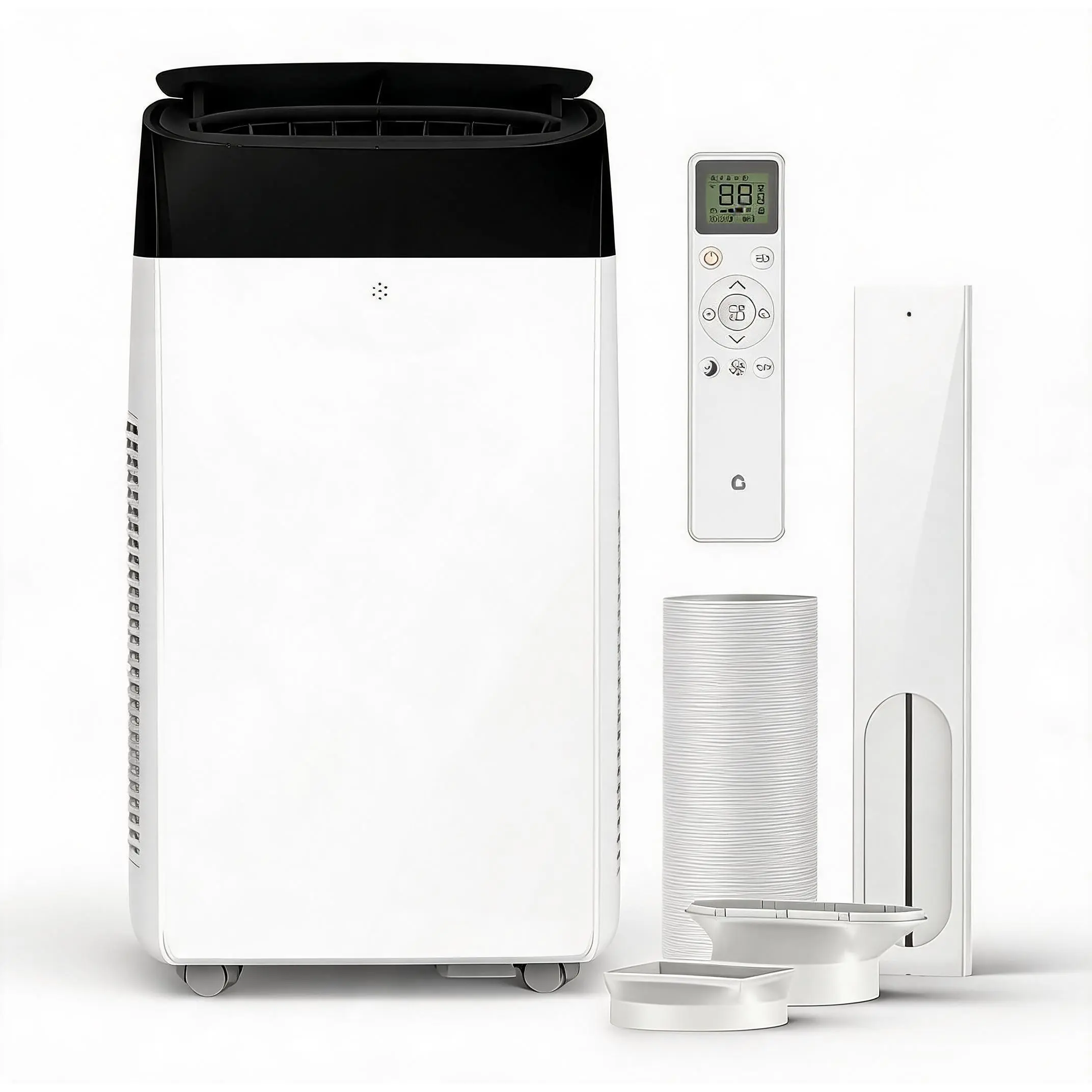 Ultra-Quiet & Energy Efficient Portable Air Conditioner, 14,000 BTU 3-in-1 Cooling, Dehumidifier & Fan – Cools Rooms up to 750 Sq. Ft – Remote, 24H Timer, 3 Speeds, Auto Swing, Window Kit – Ideal for Bedroom, Living Room, Office