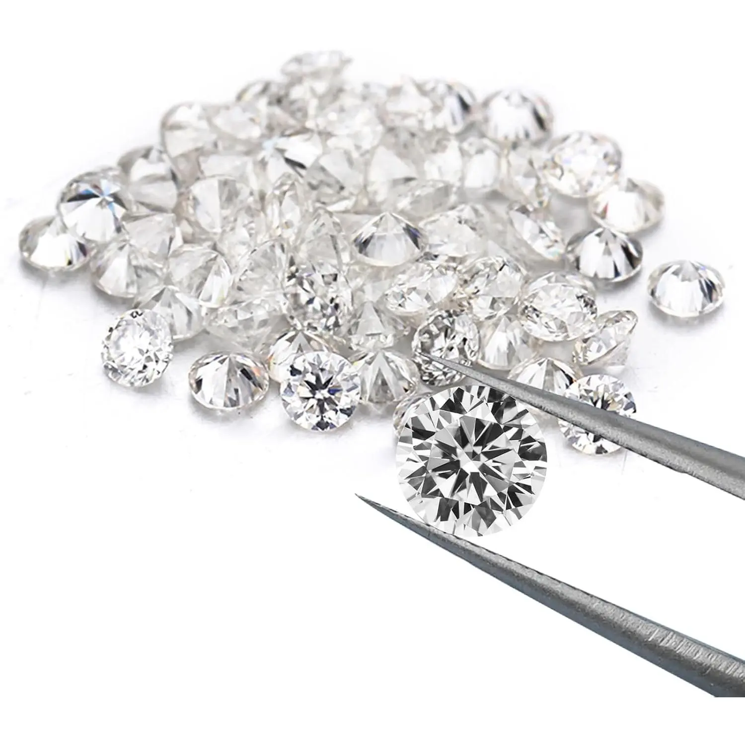 1ct Per Pack Small Size 0.8-3.5mm Tiny Loose Moissanite Gemstone D Colorless VVS1 Excellent Round Cut for Diamond Jewelry Making