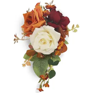 Floral Shoulder Corsages Burnt Orange Terracotta Flowers Mother of The Bride Corsage for Fall Wedding Ceremony Anniversary Church Mother's Day