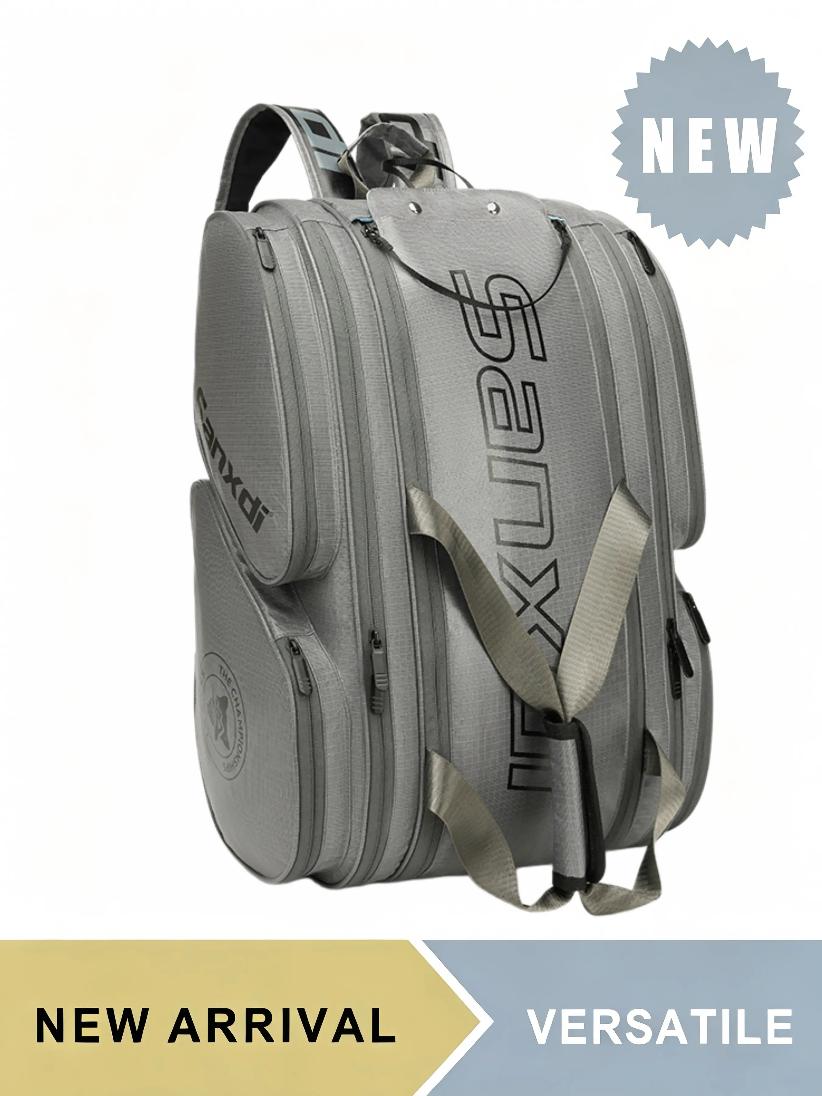Water Resistant Extra Large Pickleball Backpack for Men Women, Convertible Tennis Racket Bag with Shoe Compartment & Multi Pockets, 15 Inch Laptop Sports Daypack, Multiple Colors Available, Ideal for Daily School Travel Hiking Picnic Outdoor Activities