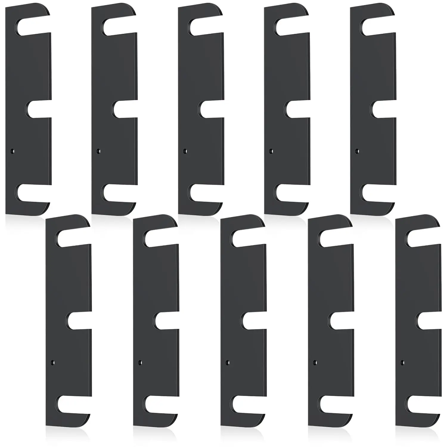 10 count 3.5 Inch Door Hinge Shims Stainless Steel Black Metal Shims Coated Finish Leveling Hardware Door Hinge Shim for 3 Hole Hinges, Adjustable Repair Kit (Classic)