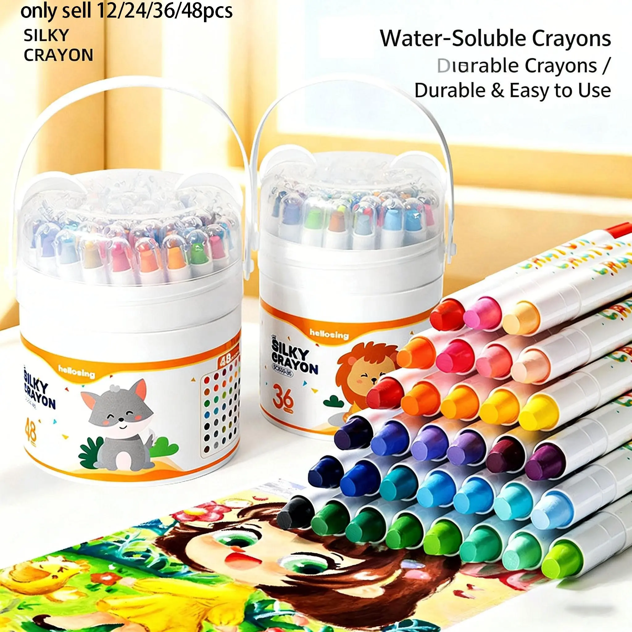 The Worry-Free Art Gift Every Parent Loves Non-Toxic & Washable, Easy-Grip, No-Sharpen Design, Vibrant 12-48 Color Sets Super smooth for creativity. Art Painting Supplies, Diy Painting Supplies